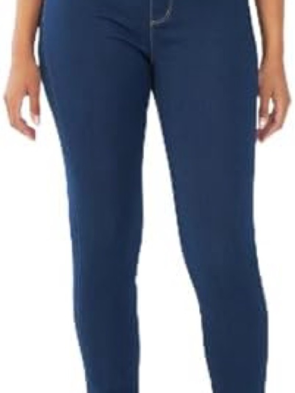 High-Rise Skinny Jeans — Deep Indigo